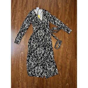Diane Von Furstenberg x Target NWT Long Sleeve Sea Spots Wrap Dress Size Small
